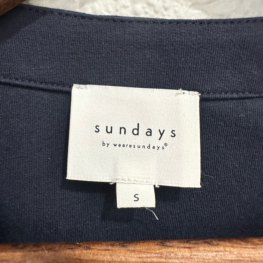 Sundays we are Sundays Navy Tiered Button Front Dress Women’s Size Small - Picture 4 of 5